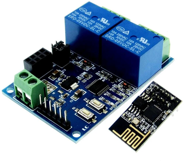 Main image of 5V ESP8266 ESP-01 2 Channel Relay Module 2 Channel Relay Module For IOT Home