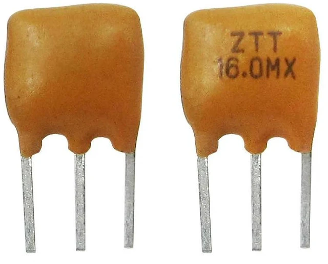 Main image of 100PCS Ceramic Resonators ZTT16.0MX 16MHZ 16.000MHZ 3P Taozhen