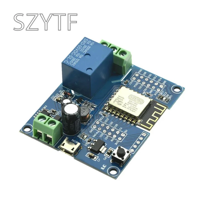 Alt view image 3 of 3 - DC5-80V Power Supply ESP8266 Single-Channel Relay Module ESP-12F Development Board for Home Automation