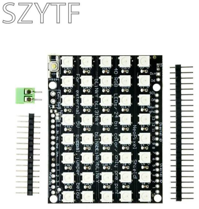 Alt view image 2 of 3 - WS2812 5050 RGB LED Ring Lamp Light WS2812B Module Strip 40 Bits 5*8 Bit with Integrated Drivers RGB 40 For LED Lights