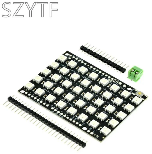 Alt view image 3 of 3 - WS2812 5050 RGB LED Ring Lamp Light WS2812B Module Strip 40 Bits 5*8 Bit with Integrated Drivers RGB 40 For LED Lights