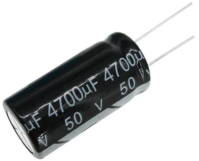 Main image of 5pcs 50V 4700uF 22*36 Electrolytic capacitors 22X36MM