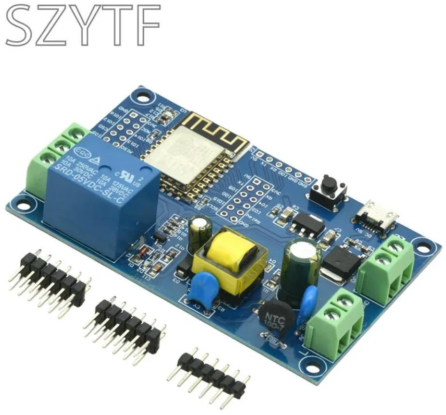 Alt view image 2 of 3 - AC/DC Relay Module, ESP8266 ESP-12F Single Channel With Power Supply For Switch DIY IoT Automation