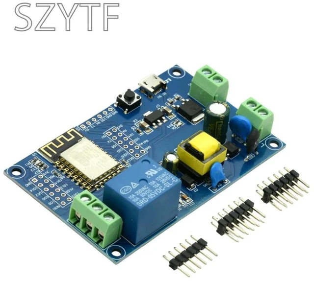 Alt view image 3 of 3 - AC/DC Relay Module, ESP8266 ESP-12F Single Channel With Power Supply For Switch DIY IoT Automation