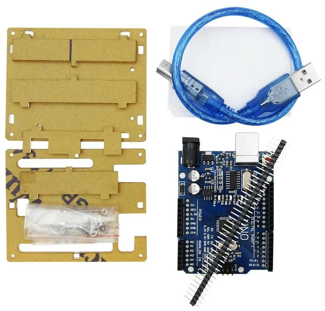 Alt view image 2 of 2 - UNO R3 MEGA328P CH340G with usb cable (Compatible)+Transparent Acrylic Box