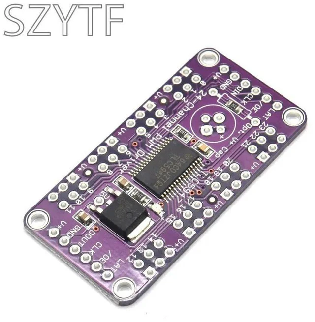 Alt view image 3 of 3 - TLC5947 24-Channel 12-Bit PWM LED Driver Module I2C Control 4096 Gray Levels for RGB LED Strip Lighting Projects