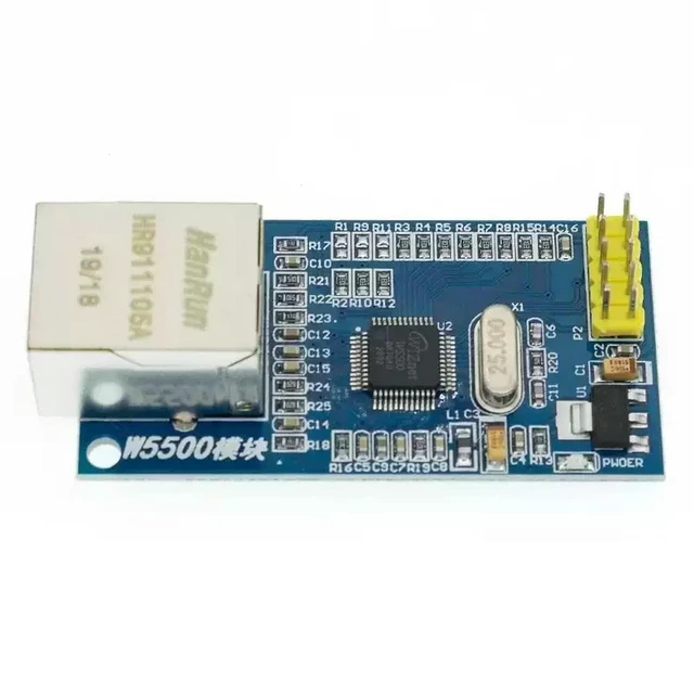 Alt view image 3 of 3 - 2PCS W5500 Ethernet Network Module Hardware TCP/IP Protocol Stack 51/STM32 Driver Development Board Network