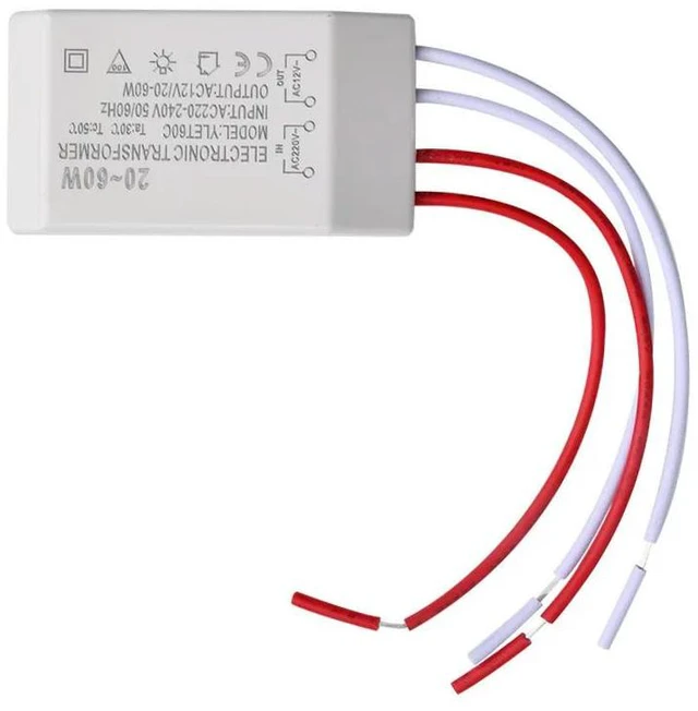 Alt view image 2 of 3 - 20-60W 220V to AC12V LED Lamp Light Electronic Transformer Adapter High-Lighting Fixtures Transformer for Home