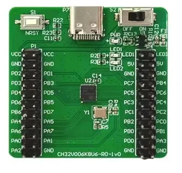 Alt view image 2 of 3 - CH32V006 Development Board WCH CH32V006K8U6 Core Board
