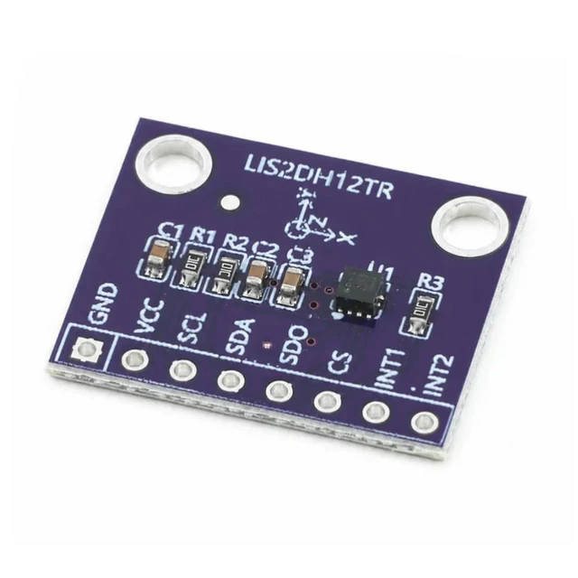 Alt view image 3 of 3 - 2pcs LIS2DH12TR Accelerometer Module 3-Axis MEMS Accelerometer Motion Sensor Module