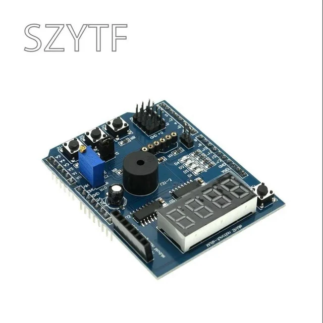 Alt view image 3 of 3 - Multi Function Shield with Buzzer LM35 4 Digit Digital LED Expansion Board Module for R3 Lenardo Mega2560 Diy Kit