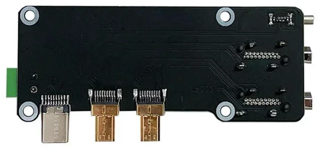 Alt view image 3 of 3 - Raspberry Pi 5/4B Micro HDMI To HDMI Easy Adapter board Dual 4K Outputs All Ports To Pi's USB Side UART