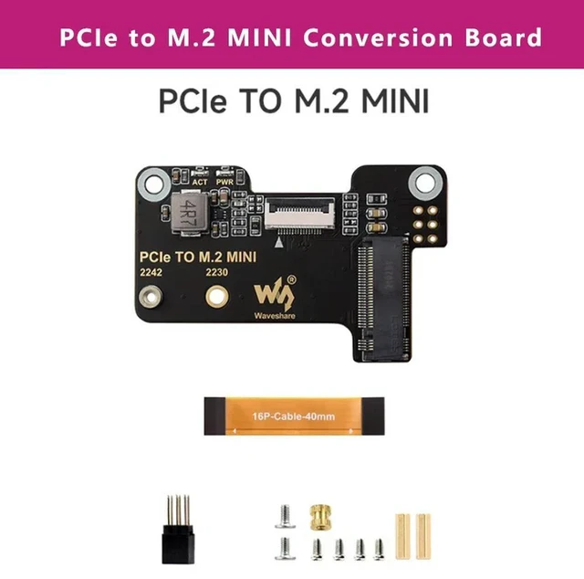 Main image of Raspberry PI 5 PCIe TO M.2 MINI SSD Expansion Module Support Gen2 and Gen3 SSD Compatible 2230 2242