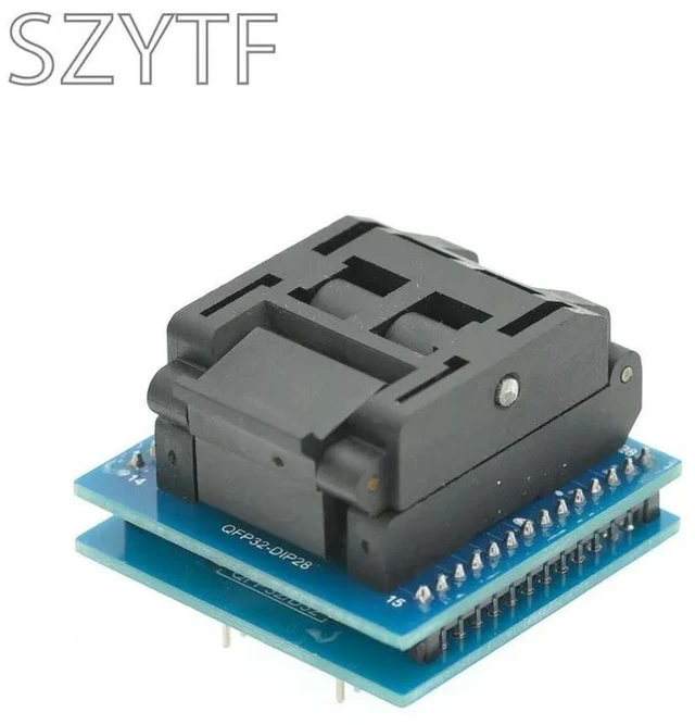 Alt view image 2 of 3 - TQFP32 To DIP28 Adapter Socket LQFP32 Test Seat Support ATMEGA Series Plus Programmer