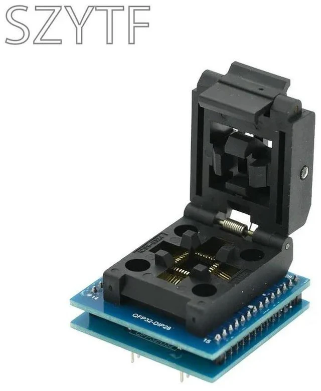 Alt view image 3 of 3 - TQFP32 To DIP28 Adapter Socket LQFP32 Test Seat Support ATMEGA Series Plus Programmer