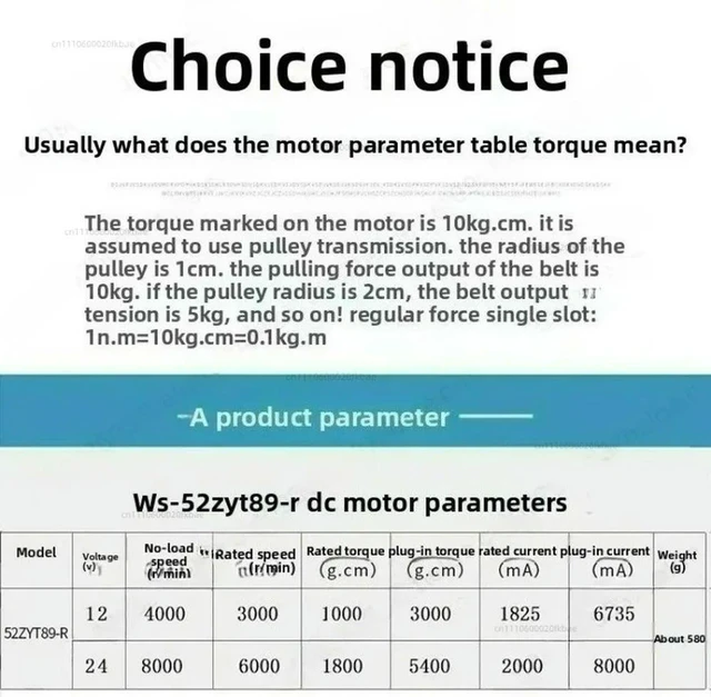 Alt view image 2 of 3 - 12v DC motor 24 volt high torque silent high speed small motor 30W forward and reverse micro adjustable speed motor