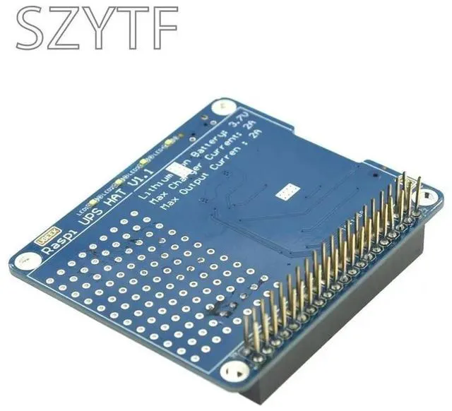 Alt view image 2 of 3 - Raspberry PI UPS Lithium Expansion Board The UPS HAT Board Displays The Charge While Charging