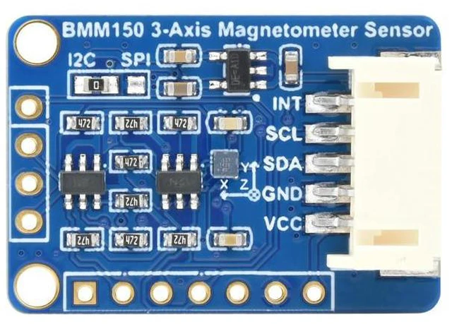 Alt view image 2 of 3 - Waveshare BMM150 3-axis Magnetometer Sensor, Digital Compass Sensor, Magnetic Field Measurement, Supports Raspberry Pi /