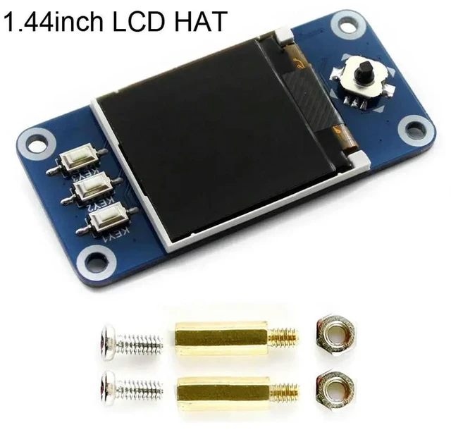 Main image of Raspberry Pi 1.44inch LCD Display HAT Screen 128x128Pixels 65K color SPI Interface Supports Raspberry Pi All Series 3B/4B/5/Zreo
