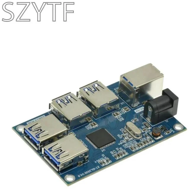 Alt view image 3 of 3 - GL3520 USB3.0 DC Input For 5V Hub Laptop One-to-Four Splitter Module For Laptop