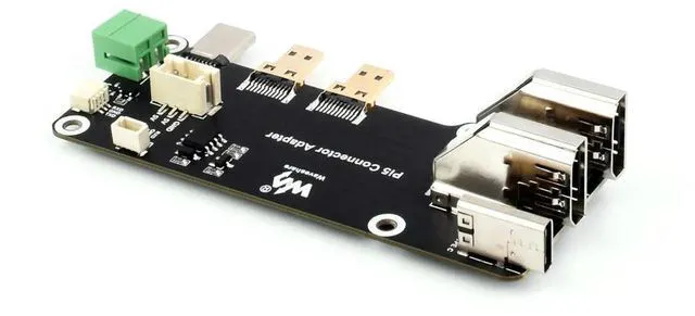 Main image of Waveshare Micro HDMI to HDMI Multifunctional Adapter for Raspberry Pi 5/4B, Two Power Supply Supports Dual 4K Outputs