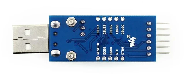 Alt view image 3 of 3 - Waveshare FT232 USB UART Board (Type A), USB To TTL/UART, FT232R FT232RL to RS232 TTL Serial Module Kit