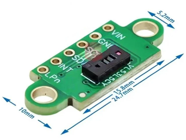 Alt view image 3 of 3 - VL53L5X V2 TOF Wide Field of View Time-of-Flight Multi-Region Laser Ranging Sensor Module