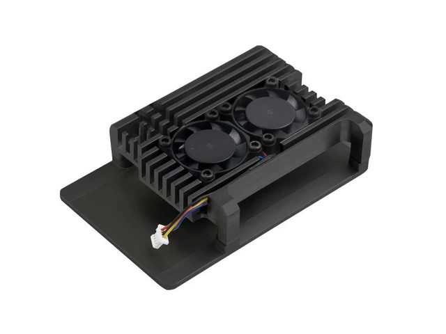 Alt view image 2 of 3 - Waveshare Aluminium Alloy Case for Raspberry Pi 5, Raspberry Pi 5 Dual Cooling Fans Better Heat Dissipation