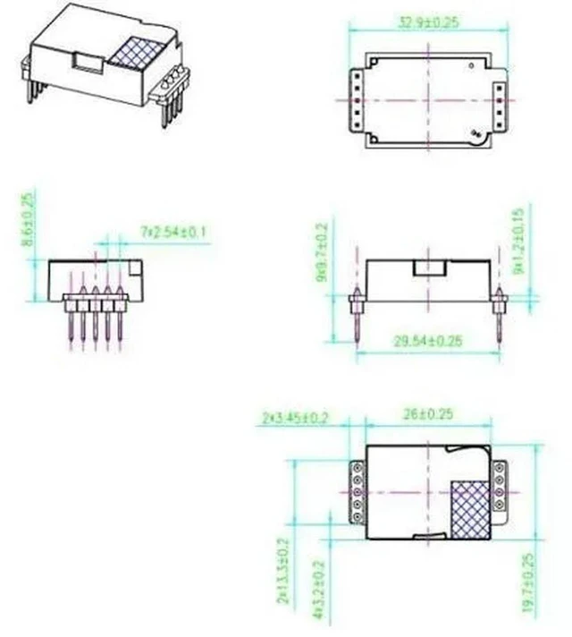 Main image of MH-Z19 MH-Z19D CO2 Sensor Module IR Infrared Carbon Dioxide Gas Sensor for CO2 Monitor 400-5000ppm UART PWM Output MH Z19D NDIR
