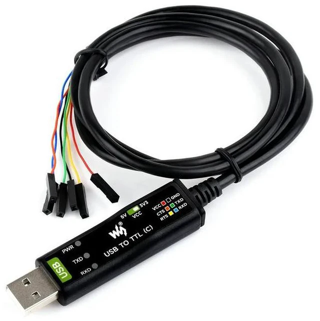 Alt view image 2 of 3 - Waveshare Industrial USB TO TTL (C) 6pin Serial Cable, FT232RNL Chip, Multi Protection Circuits, Multi Systems Support
