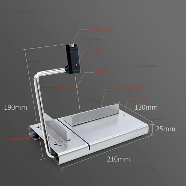 Alt view image 3 of 3 - DIY soap stainless steel cutting table adjustable cheese butter wire scissors handmade soap cutting machine