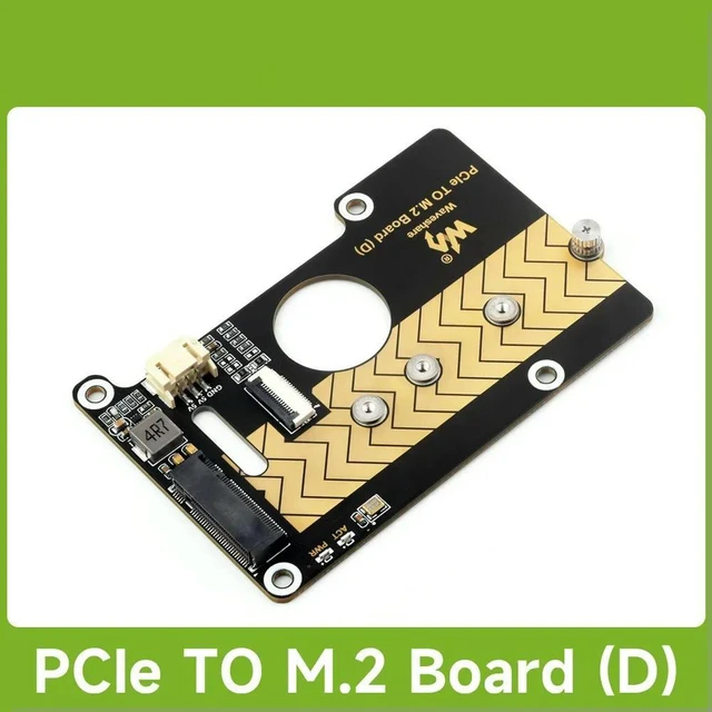 Main image of Waveshare Raspberry Pi 5 PCIe To M.2 Adapter Board (D), Compatible with 2280/2260/2242/2230 size NVMe Protocol M.2 SSD for PI5