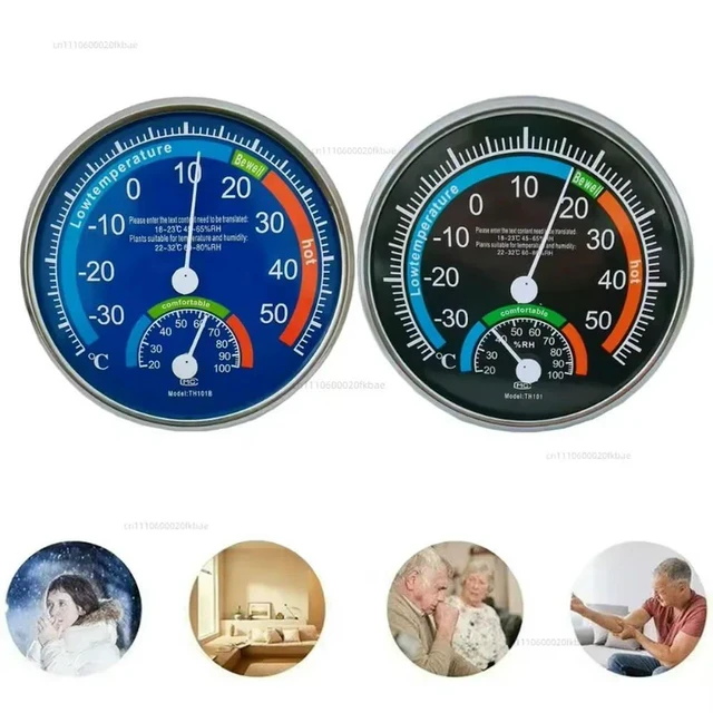 Alt view image 2 of 2 - TH101B Classic Household Bil Indoor Hygrometer No Required With Stand