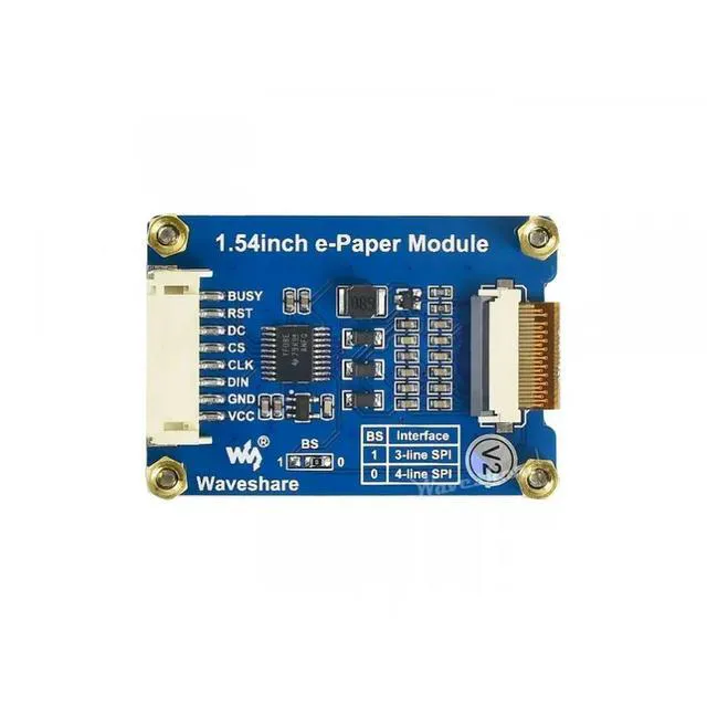 Alt view image 3 of 3 - Waveshare 1.54inch E-Ink display black/white e-paper 200x200 resolution SPI interface, for Raspberry Pi/ESP32/