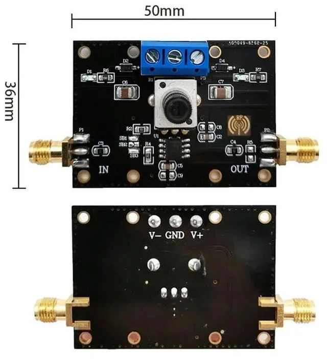 Alt view image 3 of 3 - THS3091 High-Frequency Op-Amp Module, 210 MHz Bandwidth, Inverting Amplification, 250mA Output Current
