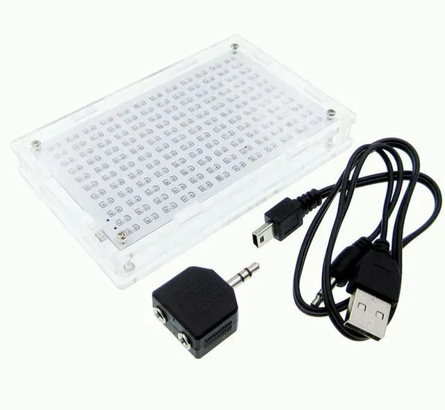 Alt view image 3 of 3 - LED Music spectrum display Bluetooth receiving function production making kit led Flashing lights A finished product with case