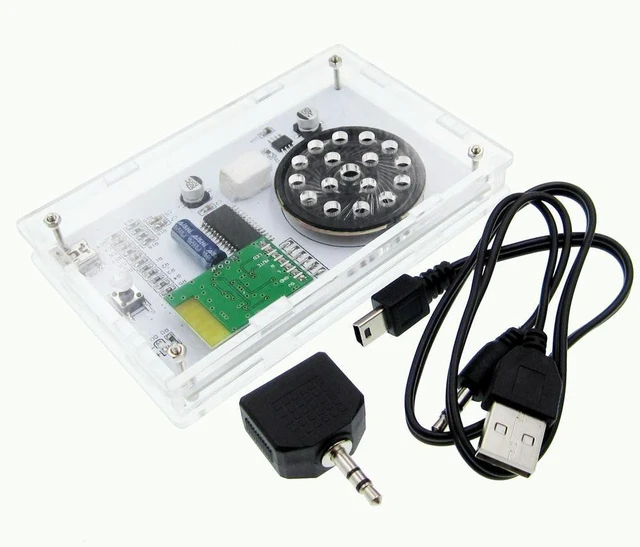 Main image of LED Music spectrum display Bluetooth receiving function production making kit led Flashing lights A finished product with case