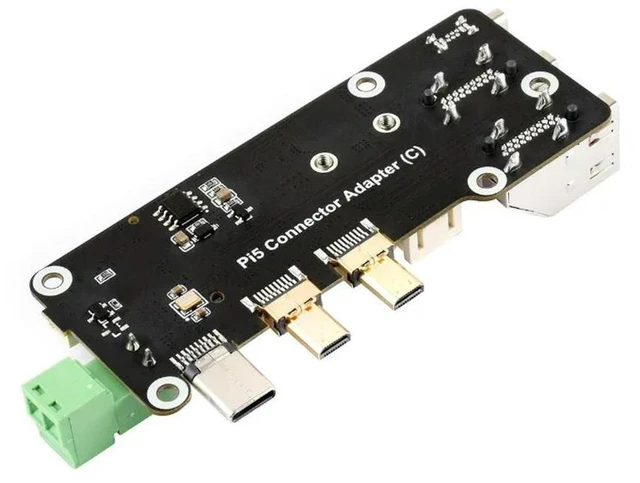 Alt view image 3 of 3 - PCIe to M.2 Multi-functional Adapter Board for Raspberry Pi 5 Supports Dual 4K Output Pi5 Connector Adapter