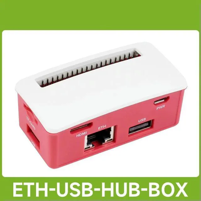 Main image of Waveshare Ethernet / USB HUB BOX, Case For Raspberry Pi Zero W/2W, 1x RJ45 Ethernet Port, 3x USB 2.0 Ports