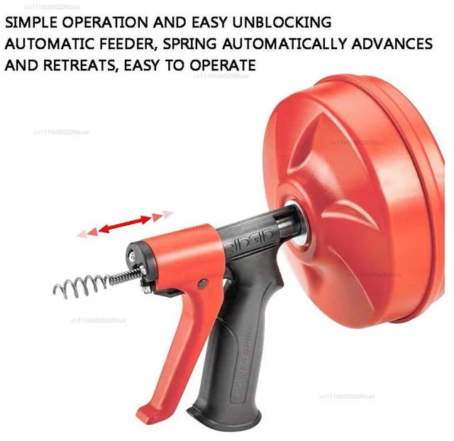 Alt view image 2 of 3 - Hand-Cranked Electric Pipe Dredge Machine Sewer Floor Drain Toilet Kitchen Toilet Toilet Tool Artifact