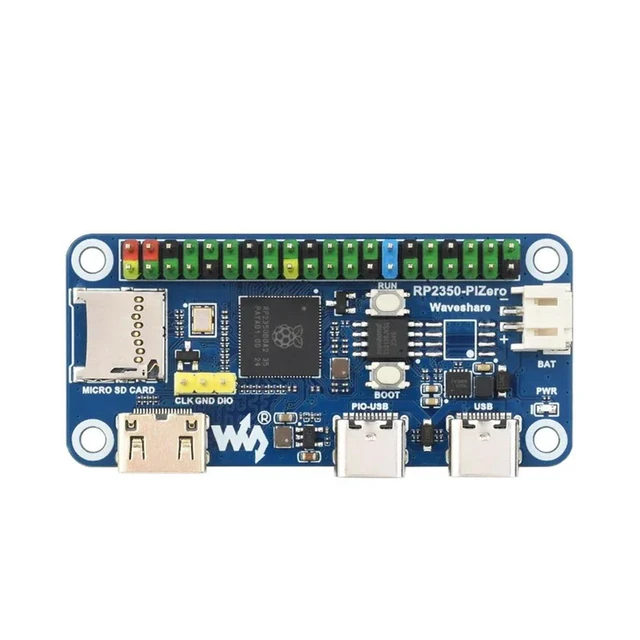Alt view image 2 of 3 - Waveshare RP2350-PiZero Raspberry Pi Pico 2 RP2350B Development Board 40PIN GPIO Built-in 520KB of SRAM PSRAM DVI For HDMI