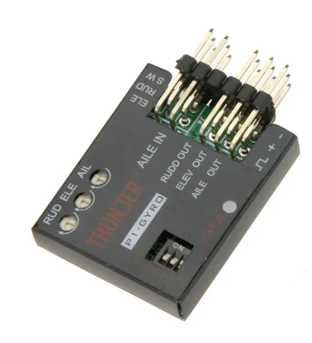Main image of P1-GYRO 3-Axis Flight Controller Stabilizer System Gyro For Fixed Flying Wing Black