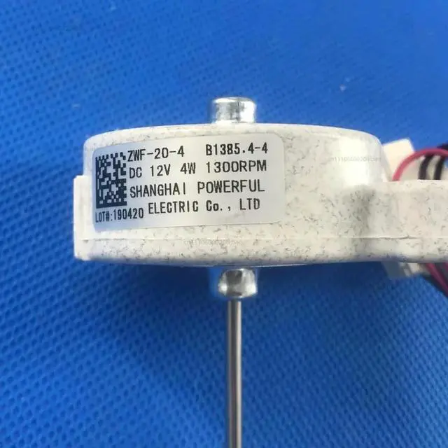 Alt view image 2 of 3 - Refrigerator fan motor zwf-20-4 B 1385. 4-4 refrigeration motor DC fan