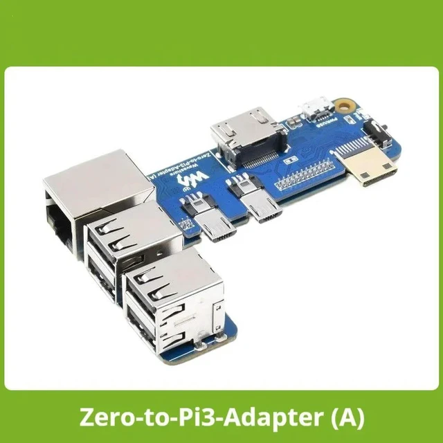 Main image of Waveshare Raspberry Pi Zero To 3B Adapter, Alternative Solution For Raspberry Pi 3 Model B/B+ 10 / 100 M Adaptive