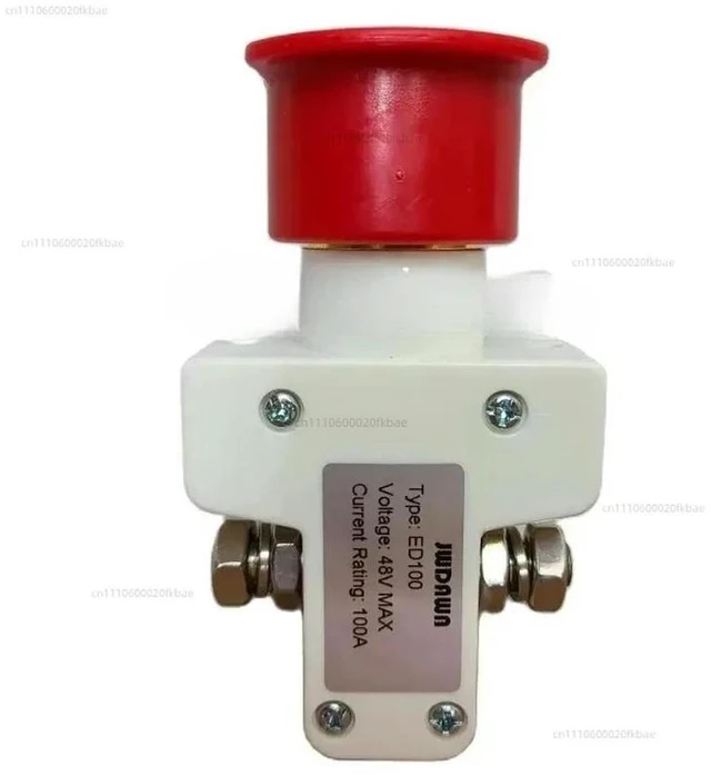 Main image of 100A Emergency Stop Switch - Industrial Grade E-Stop Button for Forklifts & Golf Carts (ED100 Model)