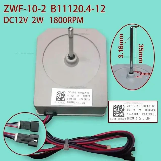 Main image of Refrigerator fan motor B11120.4-12 ZWF-10-2 air-cooled DC fan