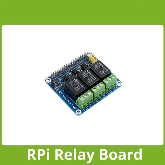 Main image of Waveshare RPi Relay/Expansion Board for Raspberry Pi 5/4B. loads up to 5A 250V AC or 5A 30V DC