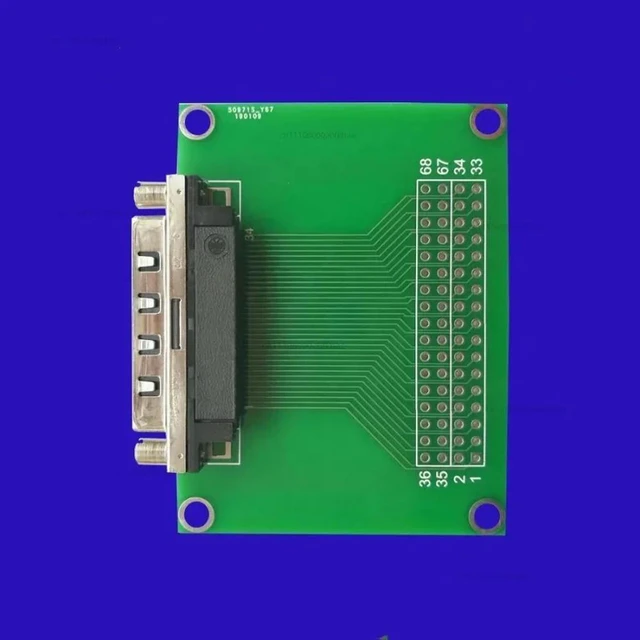Alt view image 2 of 2 - For VHDCI 68 Small SCSI 68 Female Transfer Board Terminal Block with Screws