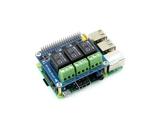 Alt view image 3 of 3 - Waveshare RPi Relay/Expansion Board for Raspberry Pi 5/4B. loads up to 5A 250V AC or 5A 30V DC