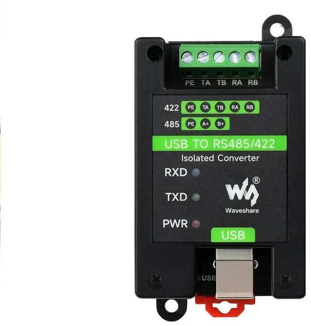 Alt view image 3 of 3 - Waveshare USB To RS485/422 Industrial Grade Isolated Converter, Onboard FT232RL And SP485EEN, Multiple Protection